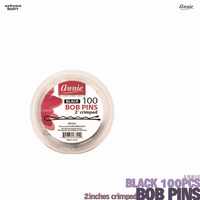 ANNIE Black Bob Pins 2inches-crimped 100pcs