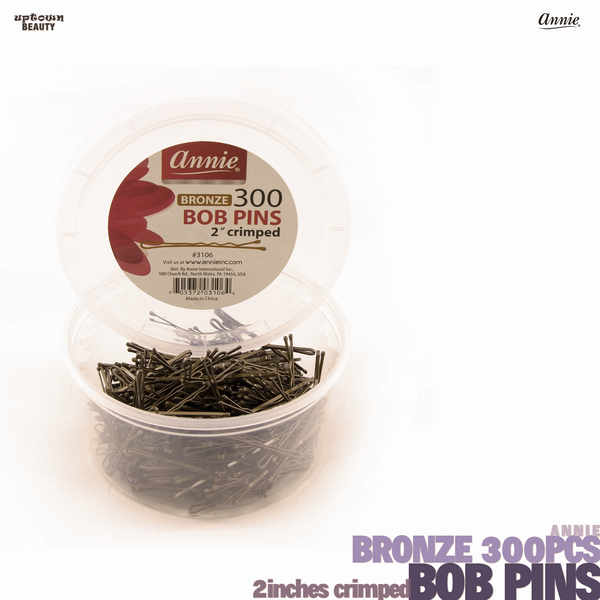 ANNIE Bronze Bob Pins 2inches -300pcs Crimped