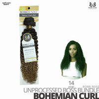 Bobbi Boss Unprocessed Virgin Human Hair Bundle Weave BOSS BUNDLE # Bohemian Curl #14 inches