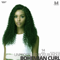 Bobbi Boss Unprocessed Virgin Human Hair Bundle Weave BOSS BUNDLE # Bohemian Curl #14 inches