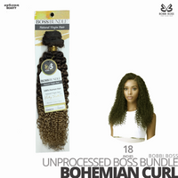 Bobbi Boss Unprocessed Virgin Human Hair Bundle Weave BOSS BUNDLE # Bohemian Curl #18 inches