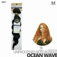 Bobbi Boss Unprocessed Virgin Human Hair Bundle Weave BOSS BUNDLE # Ocean Wave #16 inches