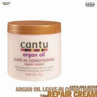 Cantu Shea Butter Argan Oil Leave-in Conditioner Repair Cream 16oz