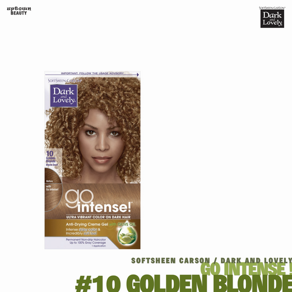 Dark and Lovely Go Intense Ultra Vibrant Color on Dark Hair #10 Golden Blonde