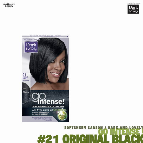 Dark and Lovely Go Intense Ultra Vibrant Color on Dark Hair #21 Original Black