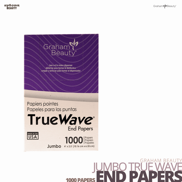 GRAHAM BEAUTY Jumbo True Wave End Papers 1000 papers 4 x 2.5 inches