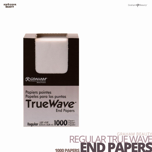 GRAHAM BEAUTY Regular True Wave End Papers 1000 papers 2.25 x 3.25 inches
