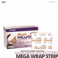 GRAHAM BEAUTY Sanek Styling Strip Mega Wrap Strip # White one packs of 40 Strips.