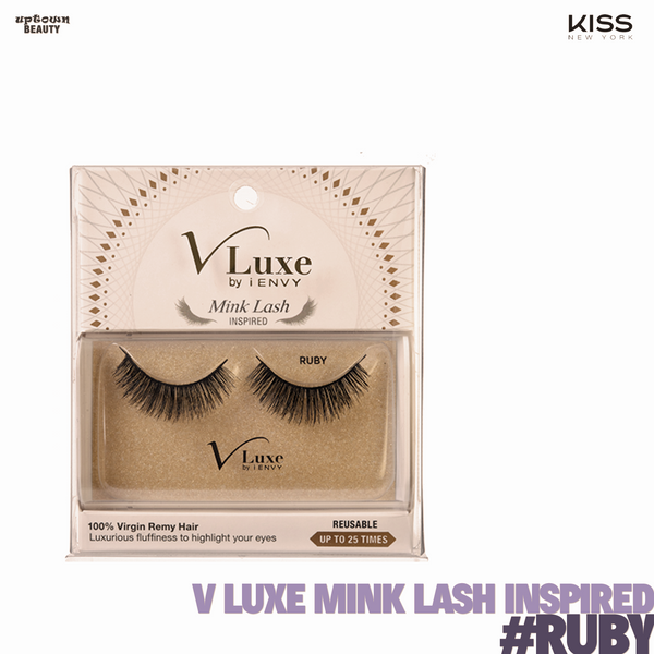 KISS V Luxe by I Envy Real Mink Silk Chiffon #-Ruby