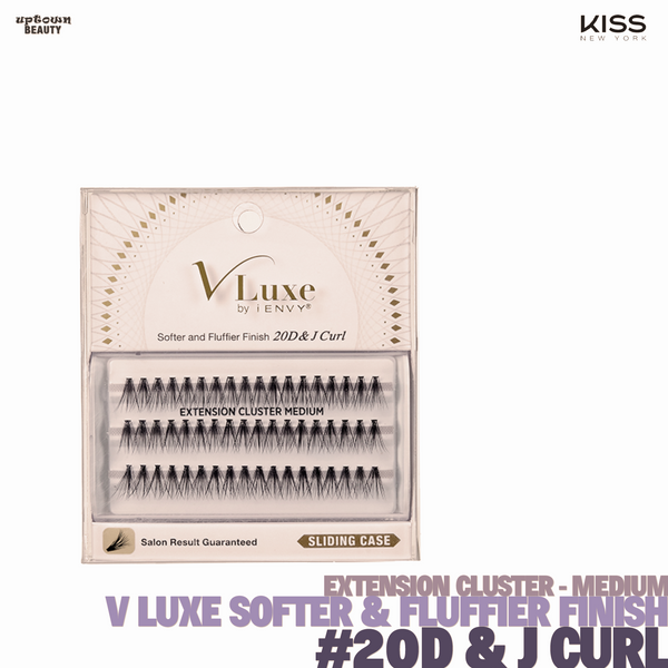 KISS V Luxe by I Envy Softer and Fluffier Finish Extension Cluster 20D & J Curl - Medium