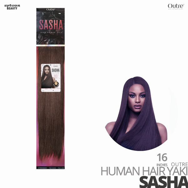 OUTRE 100% Human Weave Hair Yaki SASHA-#16 inches