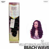 OUTRE 100% Remy Human Weave Hair VELVET Brazilian # Beach Wave #12 inches