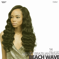 OUTRE 100% Remy Human Weave Hair VELVET Brazilian # Beach Wave #14 inches