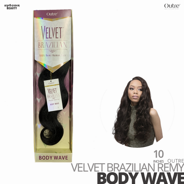 OUTRE 100% Remy Human Weave Hair VELVET Brazilian # Body Wave #10 inches