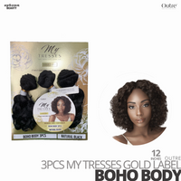 OUTRE Human Bundle- My Tresses Gold Label -# Boho Body 12 inches