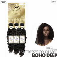 OUTRE Human Bundle- My Tresses Gold Label -# Boho Deep 10-12-14 inches