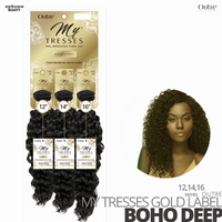 OUTRE Human Bundle- My Tresses Gold Label -# Boho Deep 12-14-16 inches