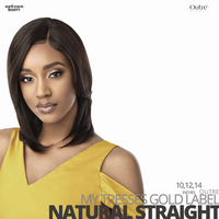 OUTRE Human Bundle- My Tresses Gold Label -# Natural Straight 10-12-14 inches