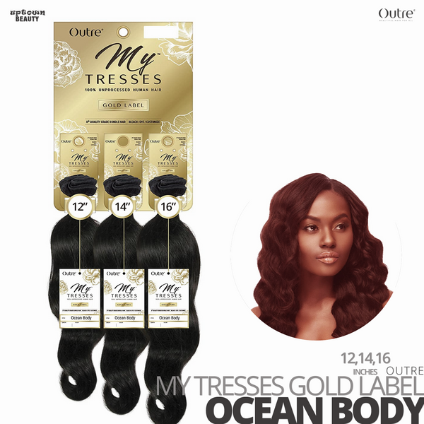 OUTRE Human Bundle- My Tresses Gold Label -# Ocean Body 12-14-16 inches