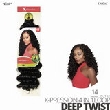 OUTRE Synthetic Crochet Hair Braids  X-PRESSION 4 IN 1 Loop#Deep Twist #14 inches