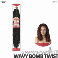 OUTRE Synthetic Crochet Hair Braids  X-PRESSION Twisted-Up #Wavy Bomb Twist #18 inches