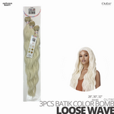 OUTRE Synthetic Weave Batik Color Bomb # Loose Wave #28-30-32 inches