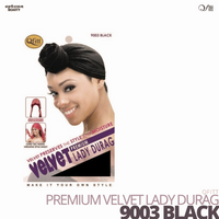 QFITT - Premium Velvet Lady Durag #9003 Black
