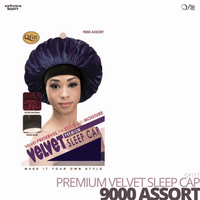 QFITT - Premium Velvet Sleep Cap #9000 Assort