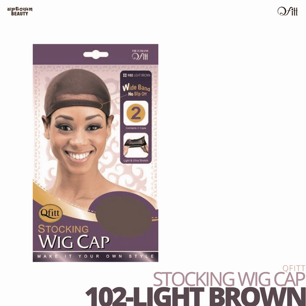 QFITT - Stocking Wig Cap #102 Light Brown