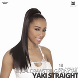 SHAKE-N-GO FreeTress Equal Drawstring Ponytail # Yaki Straight # 18 inches
