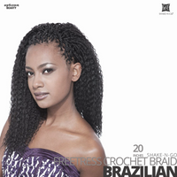 SHAKE-N-GO Freetress Synthetic Hair Crochet BRAID #Brazilian #20 inches