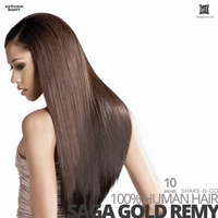 SHAKE-N-GO Milky way 100% REMY HUMAN HAIR WEAVING SAGA GOLD  #10  inches