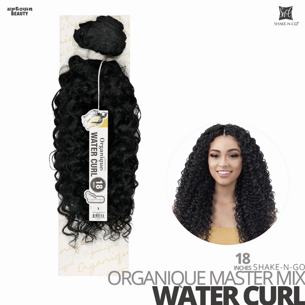 SHAKE-N-GO Organique Mastermix Synthetic Bundle Weave #Water Curl 18 inches