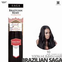 SHAKE-N-GO Saga Brazilian Remy 100% Human Hair  #10  inches