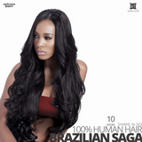 SHAKE-N-GO Saga Brazilian Remy 100% Human Hair  #10  inches
