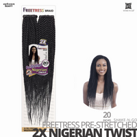 Shake n Go Synthetic Freetress Pre-Stretched 2X Nigerian Twist #20inches