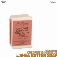 Shea Moisture African Coconut & Hibiscus Shea Butter Soap with Songyi Mushroom BRIGHTENING & TONING 8 oz