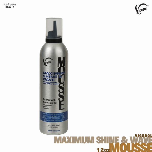 Vigorol Olive Oil Maximum Shine & Wave Hair Mousse 12 Oz