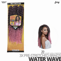 ZURY HOLLYWOOD Synthetic 3X Crochet Pre-Stretched Braids #Water Wave # 20 inches