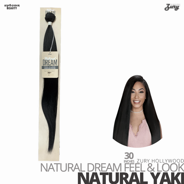 ZURY HOLLYWOOD Synthetic Natural Dream Feel & Look Bundle Weave #Natural Yaki 30 inches