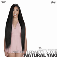 ZURY HOLLYWOOD Synthetic Natural Dream Feel & Look Bundle Weave #Natural Yaki 30 inches